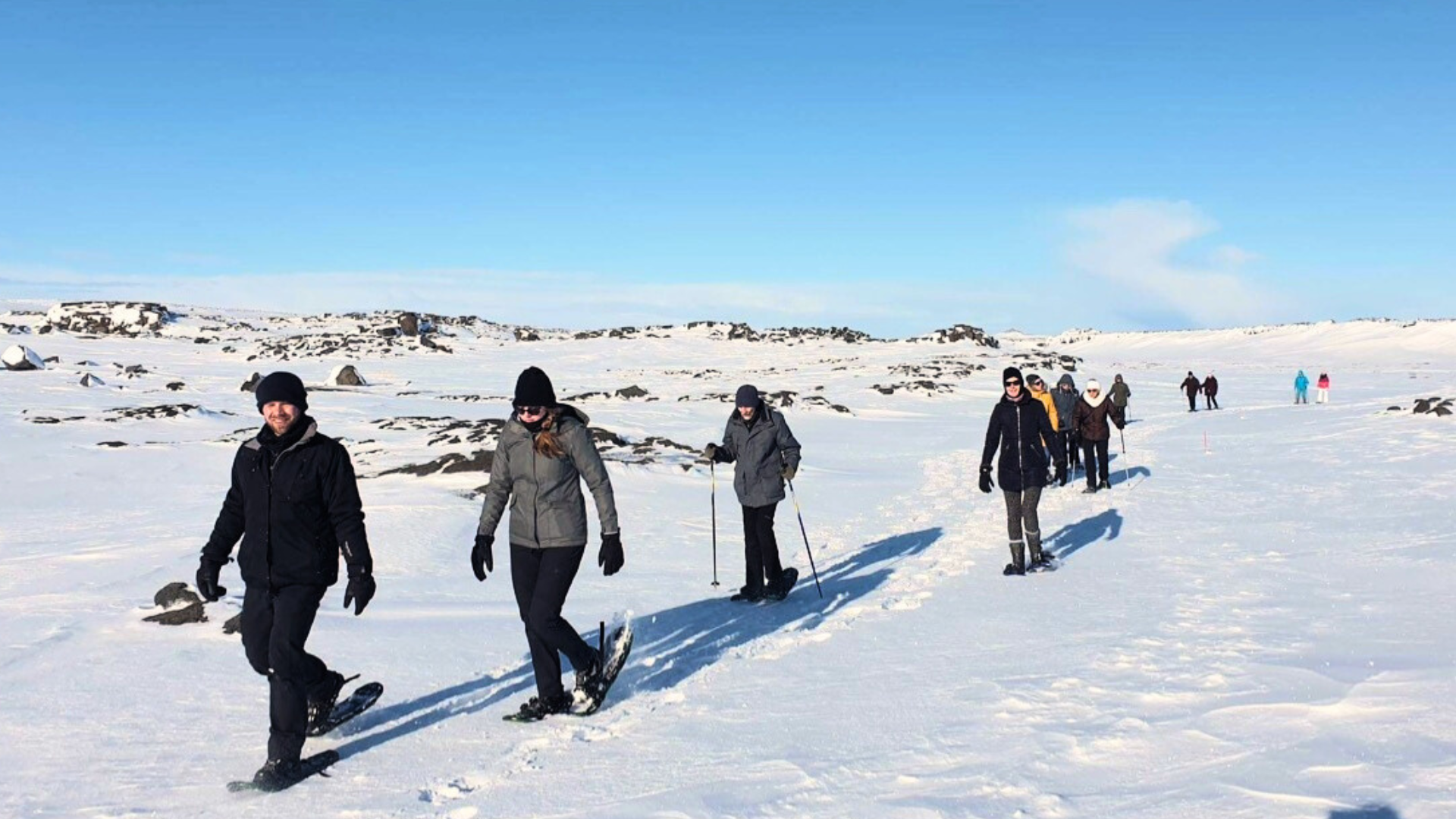 Gratis sneeuwschoenwandeling Mývatn